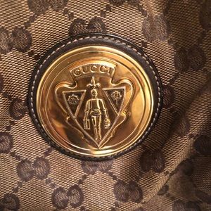 G U C C I Hysteria Metallic Gold Handbag